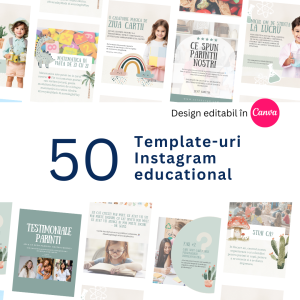 Template social media educational copii